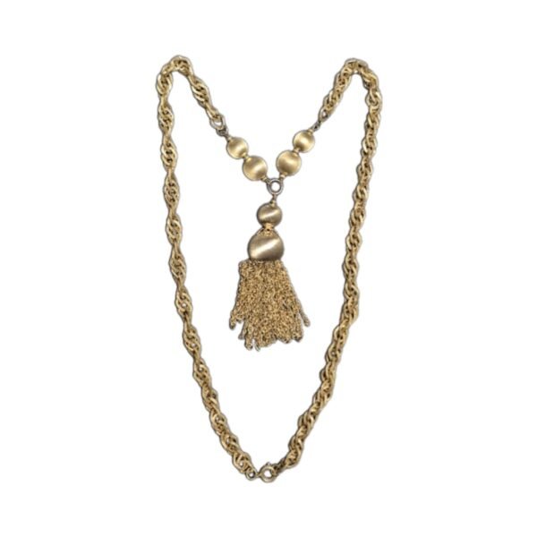 Rediscover Vintage Charm: Our New Collection of Vintage Jewelry. 5 Vintage gold-tone tassel necklace from the 1960's to 1970's era