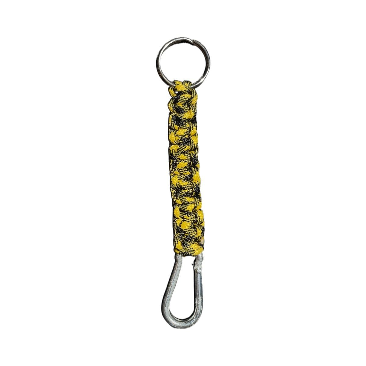 Black and Gold Carabiner Keychain 1 black and gold paracord keychain handmade by Colleen's Creations