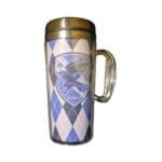 14 oz Ravenclaw insulated travel mug with stainless steel interior, acrylic exterior, slide‑lock lid, and blue raven crest artwork