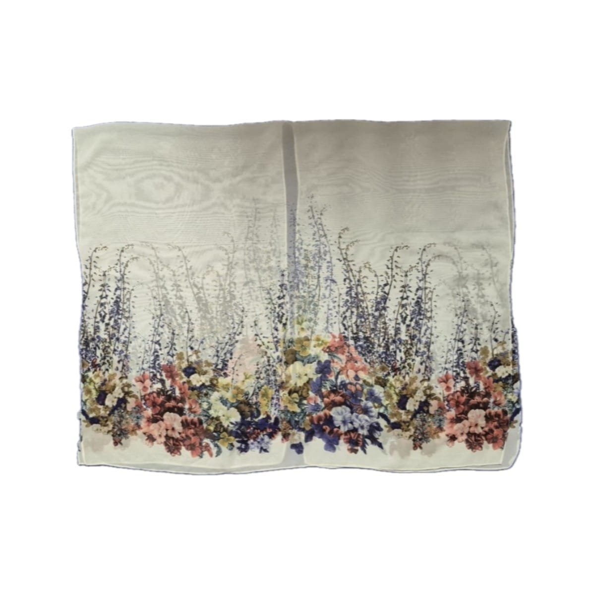 White Floral Kimono - Sheer 26" Colorful Flower Wrap 2 White Floral Kimono - Sheer 26" Colorful Flower Wrap - Image 2