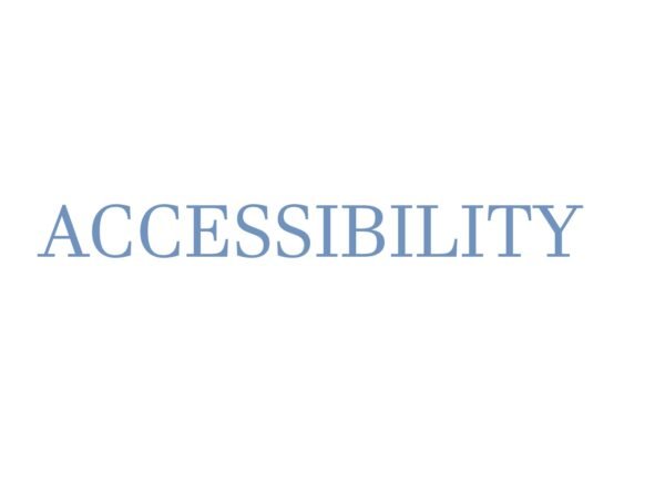 wording ACCESSIBILITY for the accessibility page